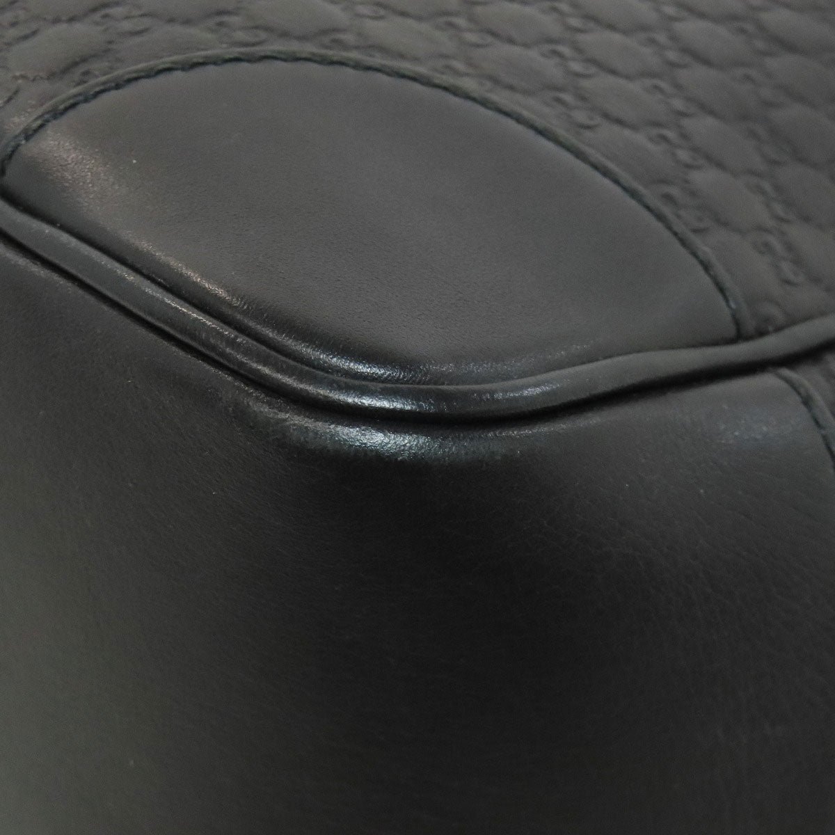 GUCCI Shoulder Bag 449241 Calfskin black Outlet GG Signature Microsima 2WAY Women Used Authentic