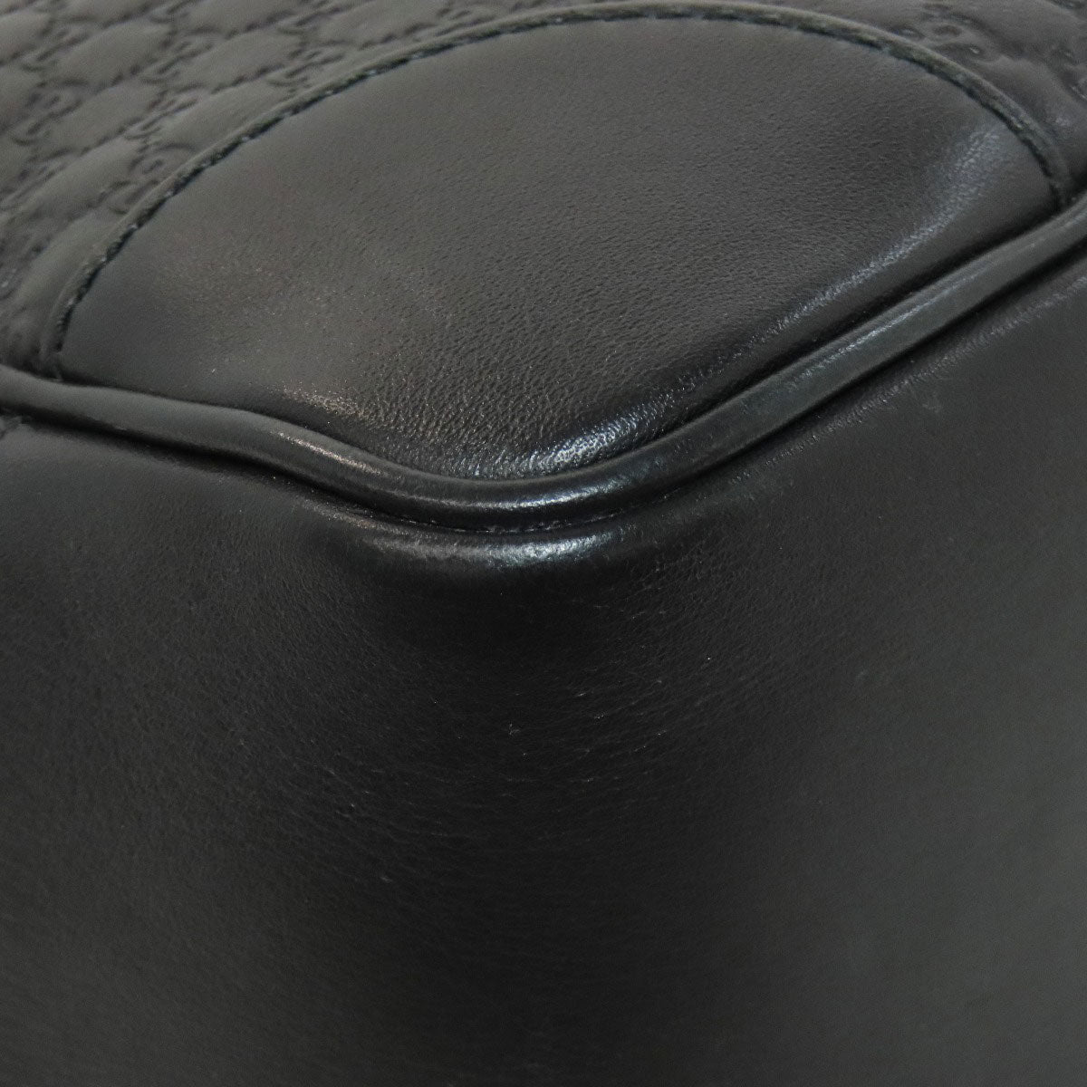 GUCCI Shoulder Bag 449241 Calfskin black Outlet GG Signature Microsima 2WAY Women Used Authentic