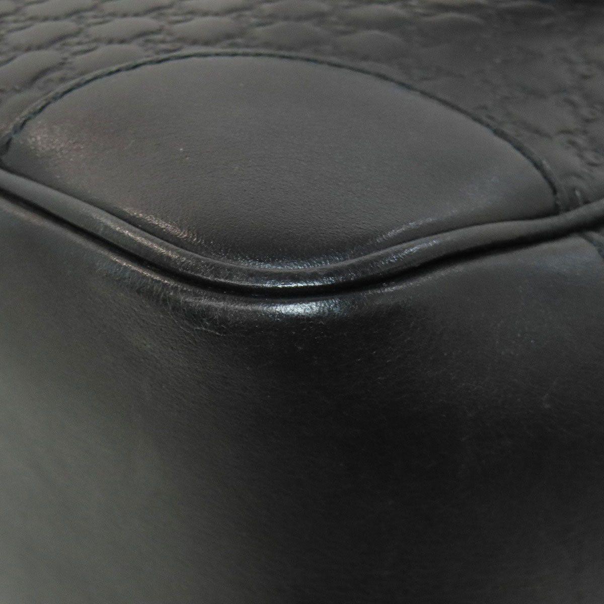 GUCCI Shoulder Bag 449241 Calfskin black Outlet GG Signature Microsima 2WAY Women Used Authentic