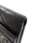 CHANEL Bifold Wallet lambskin black Cambon line Women Used Authentic