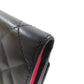 CHANEL Bifold Wallet lambskin black Cambon line Women Used Authentic