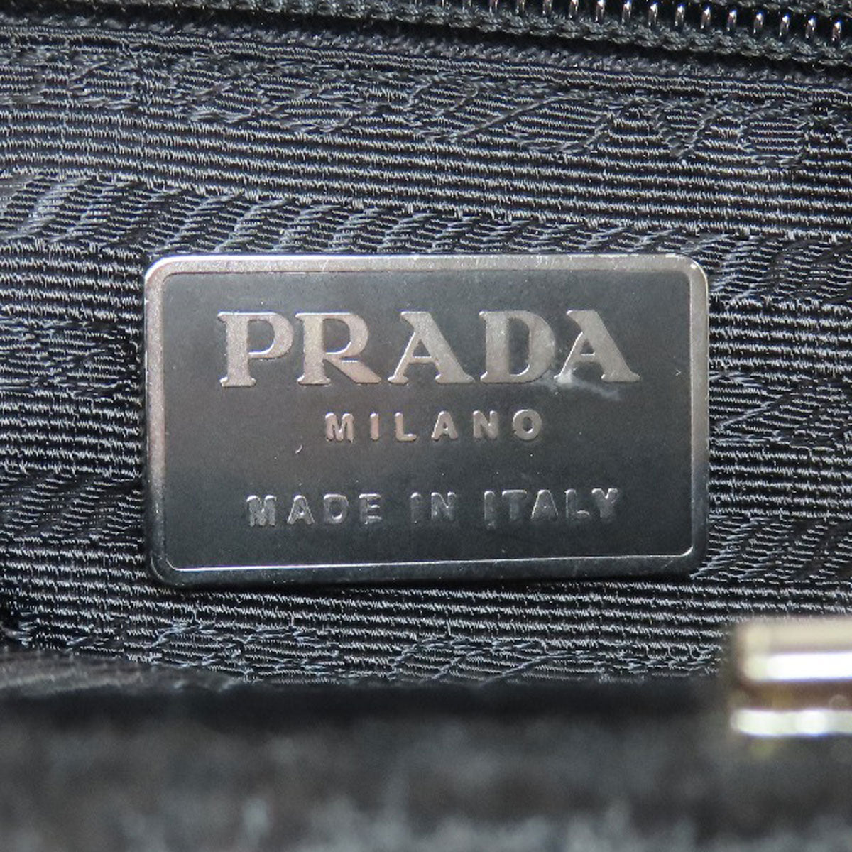 PRADA Handbag Corduroy black 2WAY