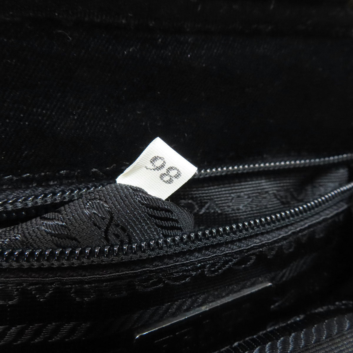 PRADA Handbag Corduroy black 2WAY