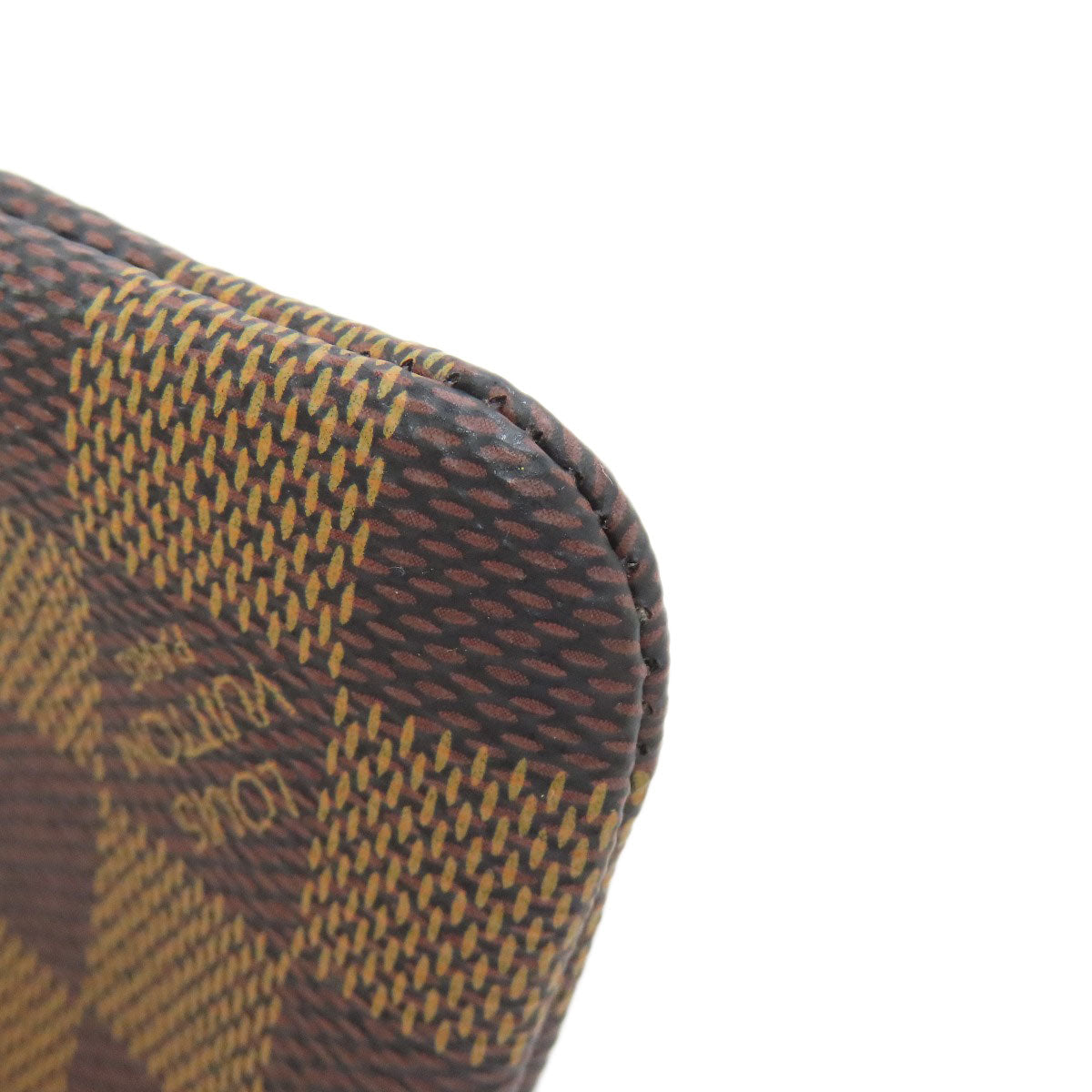 LOUIS VUITTON Coin case N62658 Damier canvas Brown Pochette Kle Women(Unisex) Used Authentic