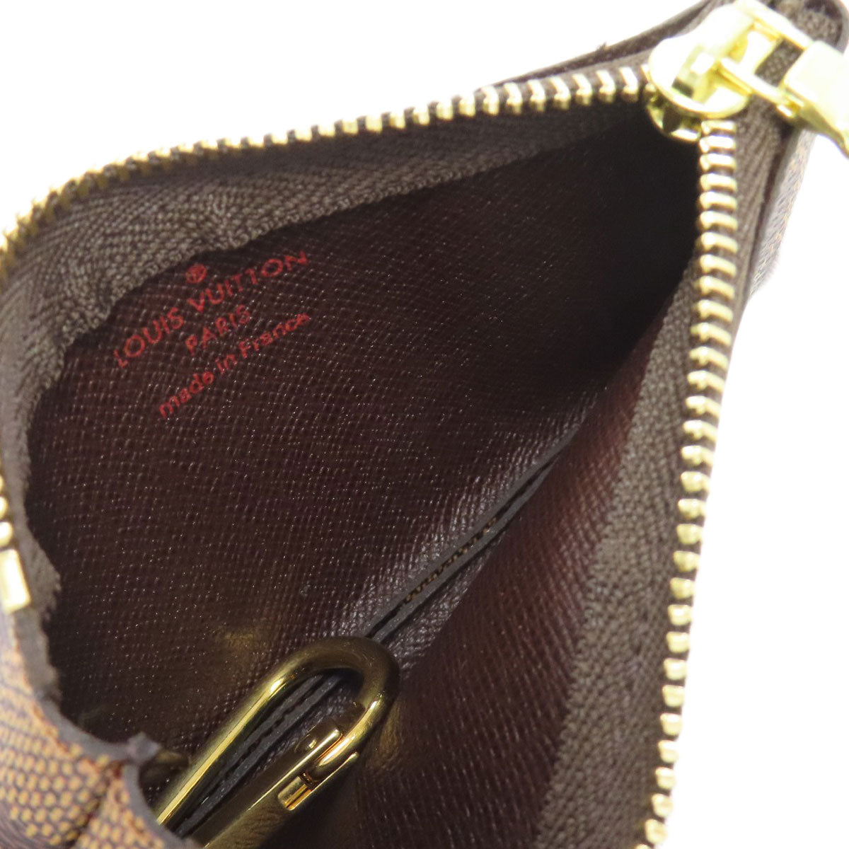 LOUIS VUITTON Coin case N62658 Damier canvas Brown Pochette Kle Women(Unisex) Used Authentic