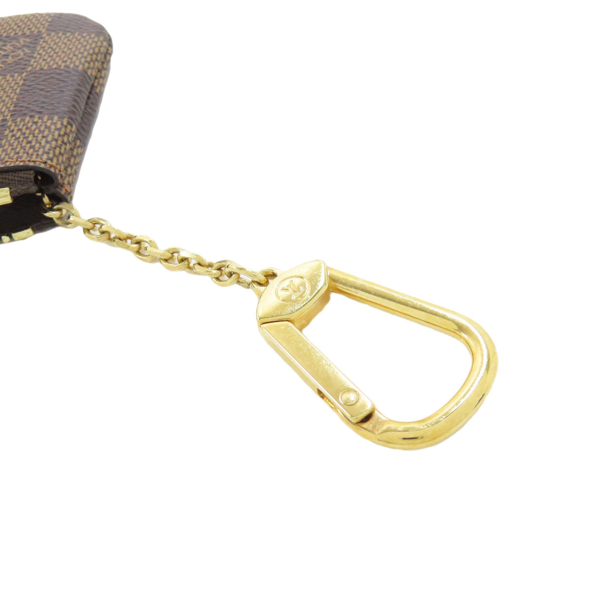 LOUIS VUITTON Coin case N62658 Damier canvas Brown Pochette Kle Women(Unisex) Used Authentic