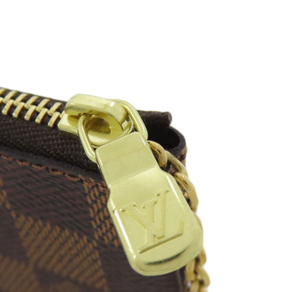 LOUIS VUITTON Coin case N62658 Damier canvas Brown Pochette Kle Women(Unisex) Used Authentic