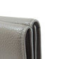 SAINT LAURENT Bifold Wallet leather gray Tri-fold logo Women Used Authentic