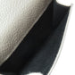 SAINT LAURENT Bifold Wallet leather gray Tri-fold logo Women Used Authentic
