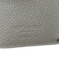 SAINT LAURENT Bifold Wallet leather gray Tri-fold logo Women Used Authentic
