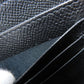 BURBERRY Long Wallet Purse leather black logo Women Used Authentic