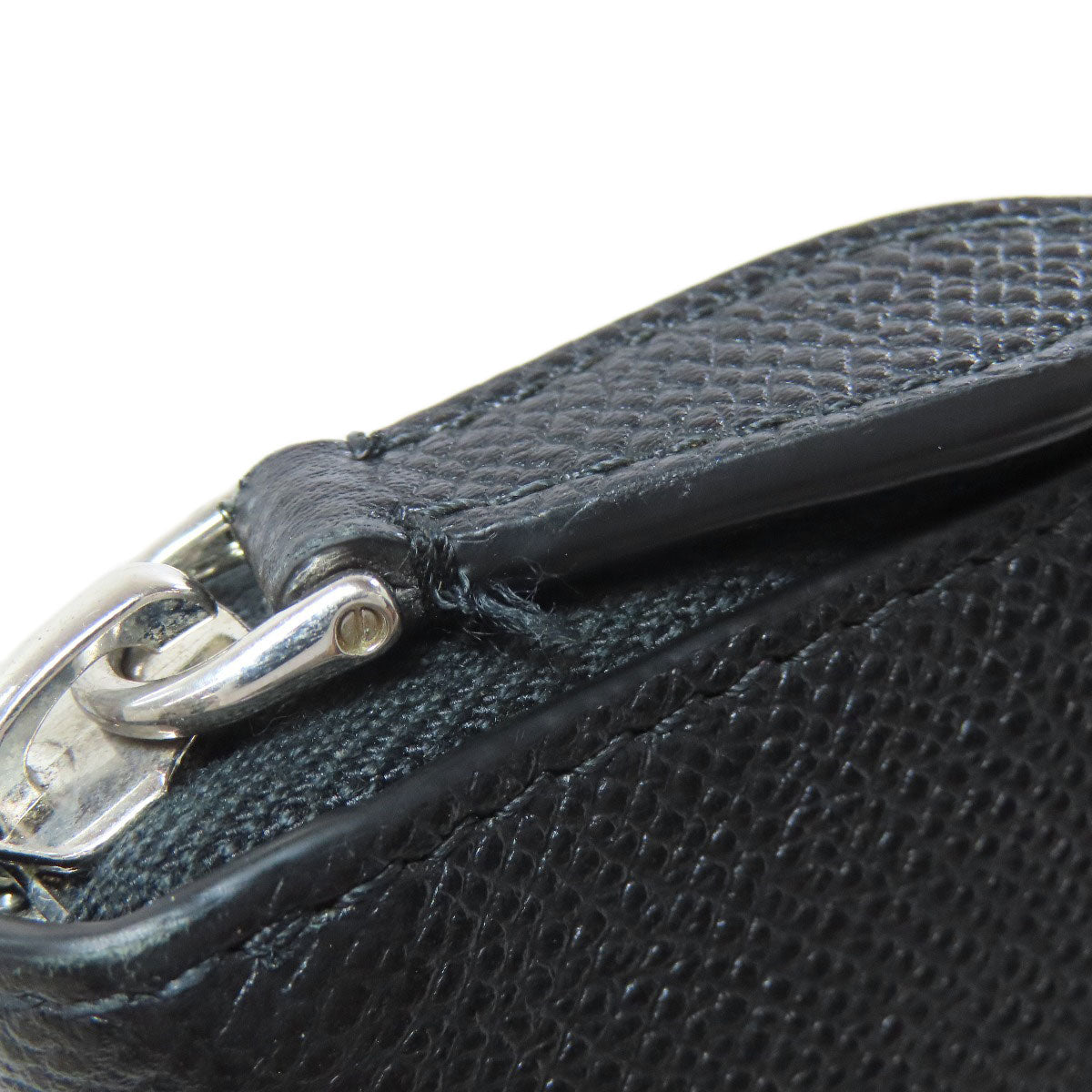 BURBERRY Long Wallet Purse leather black logo Women Used Authentic
