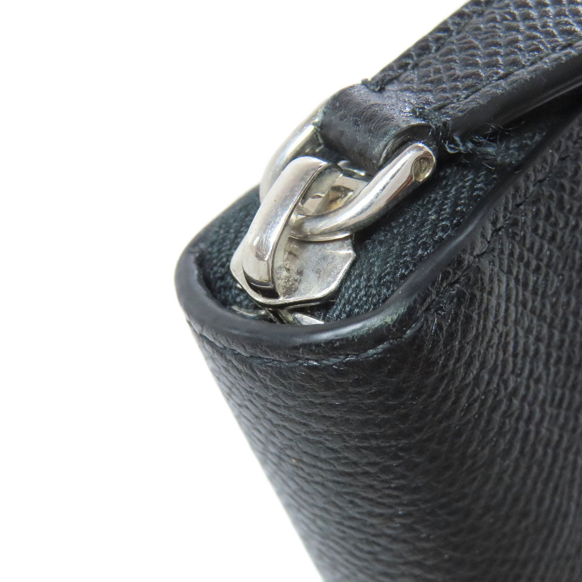 BURBERRY Long Wallet Purse leather black logo Women Used Authentic