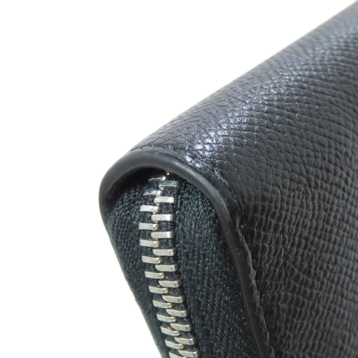 BURBERRY Long Wallet Purse leather black logo Women Used Authentic