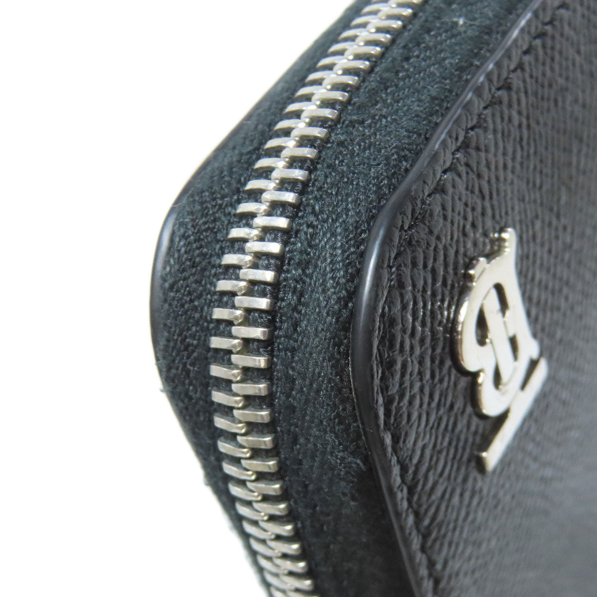 BURBERRY Long Wallet Purse leather black logo Women Used Authentic