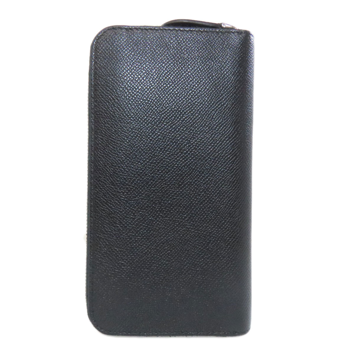 BURBERRY Long Wallet Purse leather black logo Women Used Authentic