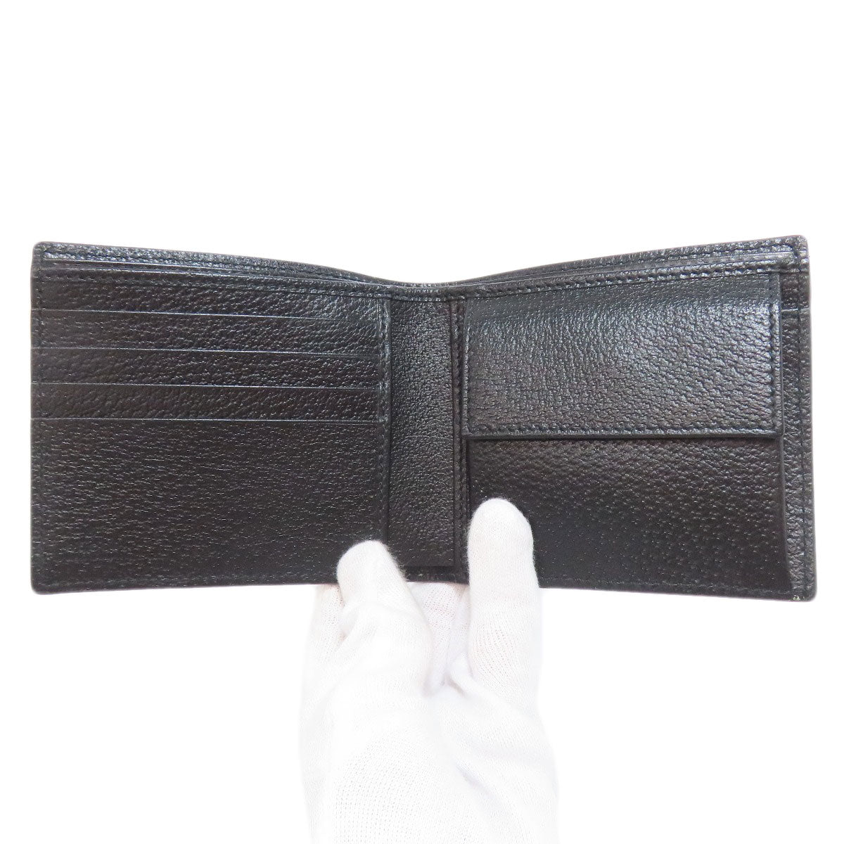 GUCCI Bifold Wallet 496334 canvas black Off the grid mens Used Authentic