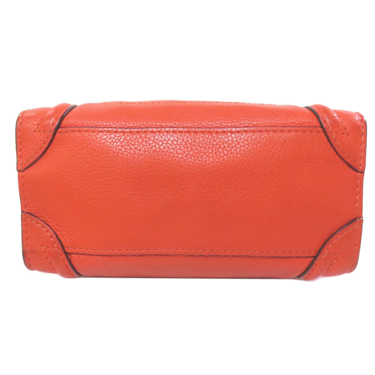 CELINE Handbag Calfskin Red Luggage nano 2 WAY Women Used Authentic