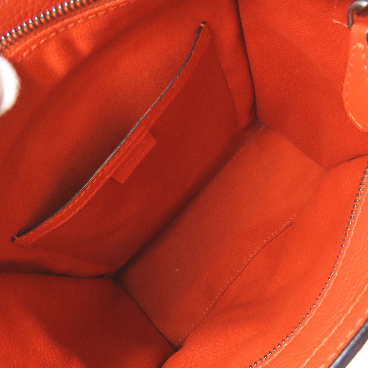 CELINE Handbag Calfskin Red Luggage nano 2 WAY Women Used Authentic