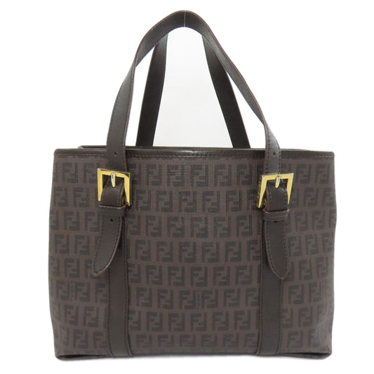 FENDI Handbag PVC Brown Zucca Pattern