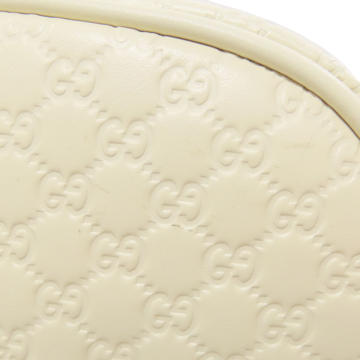 GUCCI Handbag 449645 leather white Outlet GG Signature Microsima 2WAY Women Used Authentic