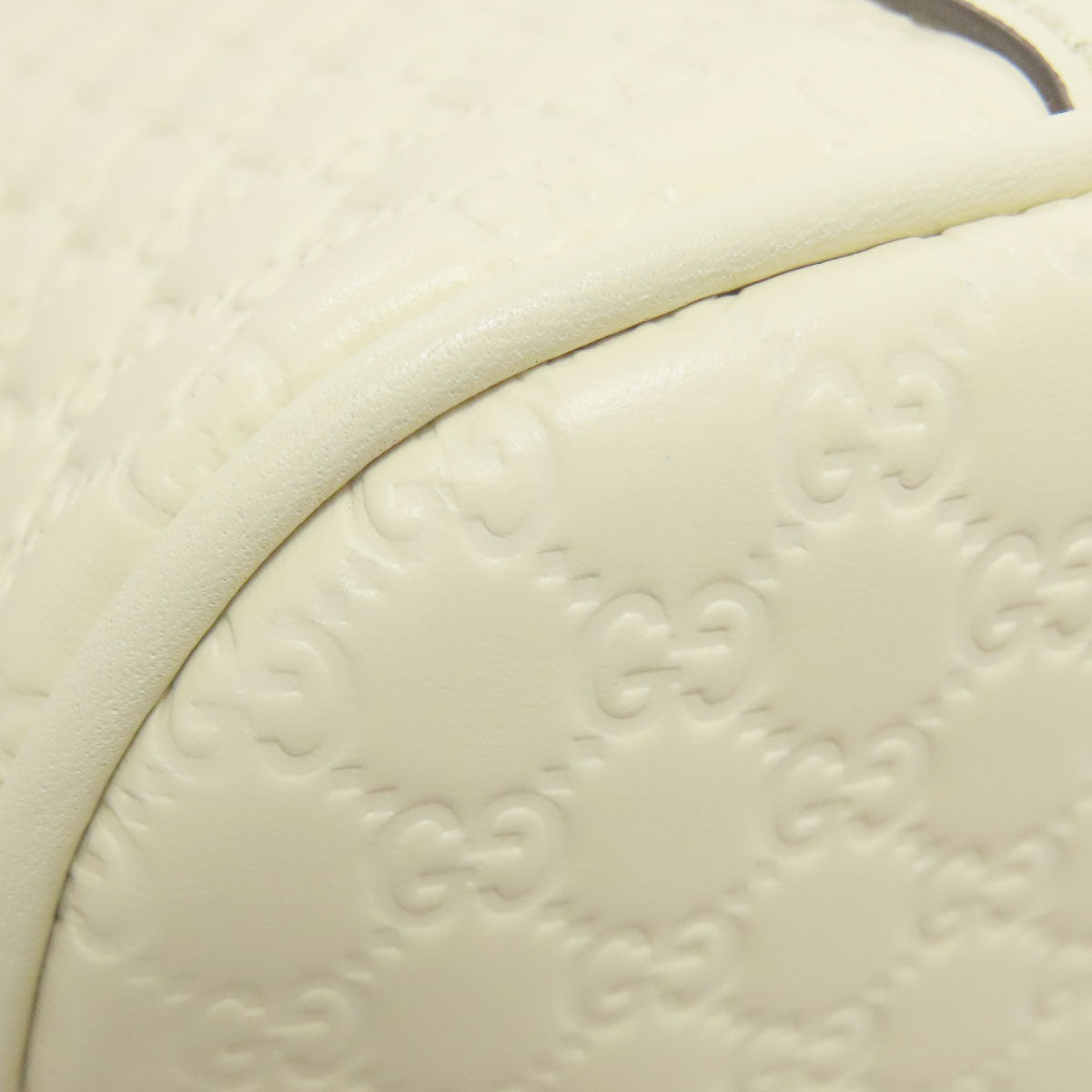 GUCCI Handbag 449645 leather white Outlet GG Signature Microsima 2WAY Women Used Authentic