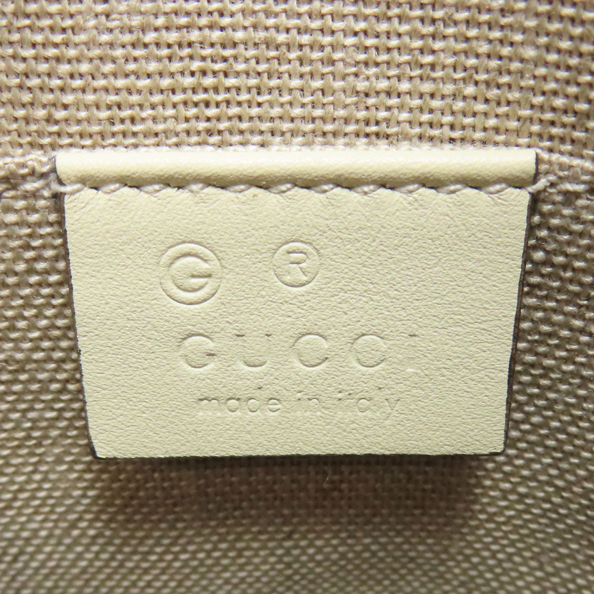 GUCCI Handbag 449645 leather white Outlet GG Signature Microsima 2WAY Women Used Authentic