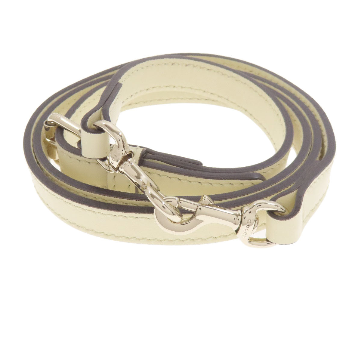 GUCCI Handbag 449645 leather white Outlet GG Signature Microsima 2WAY Women Used Authentic