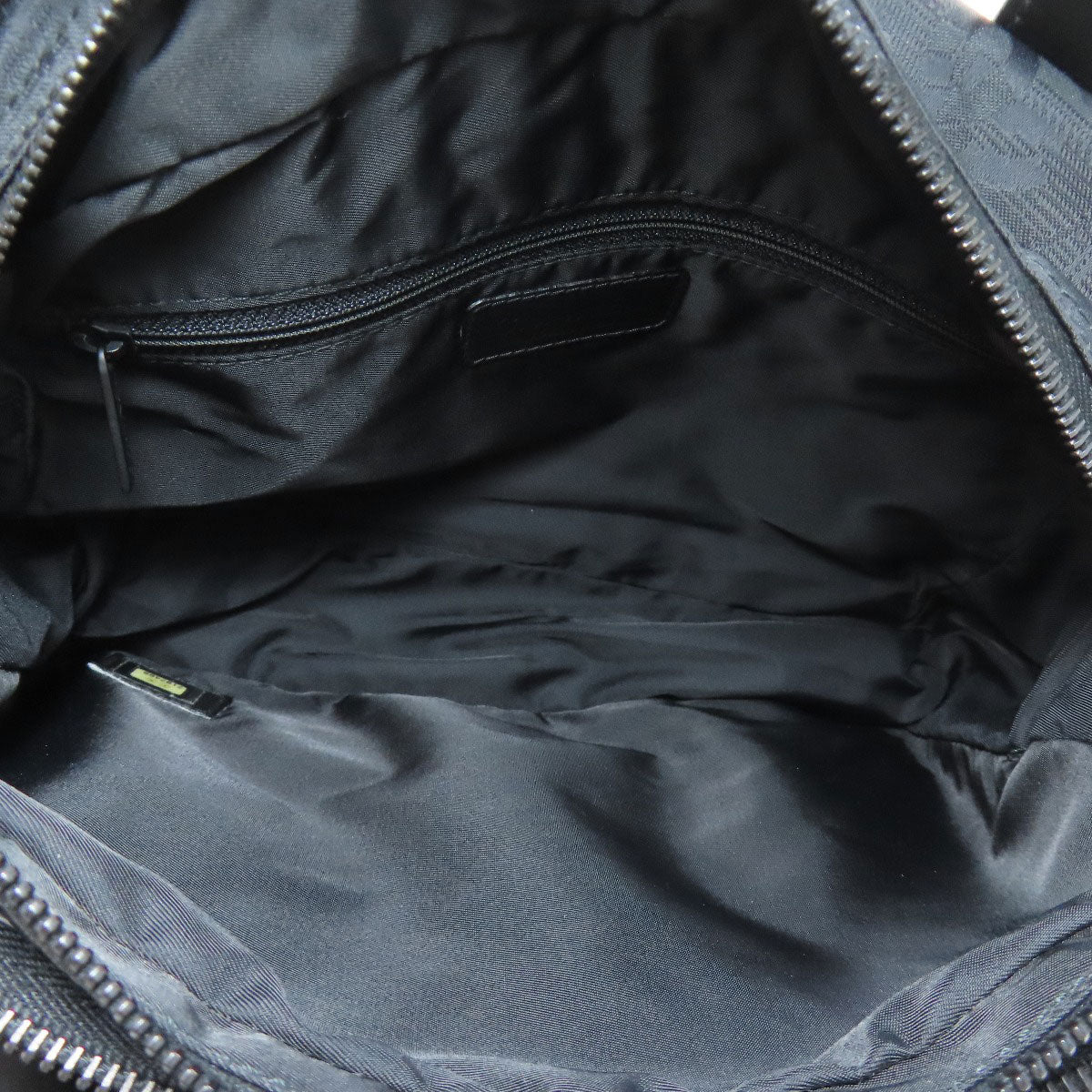 CHANEL Handbag Nylon jacquard black New travel line 2WAY