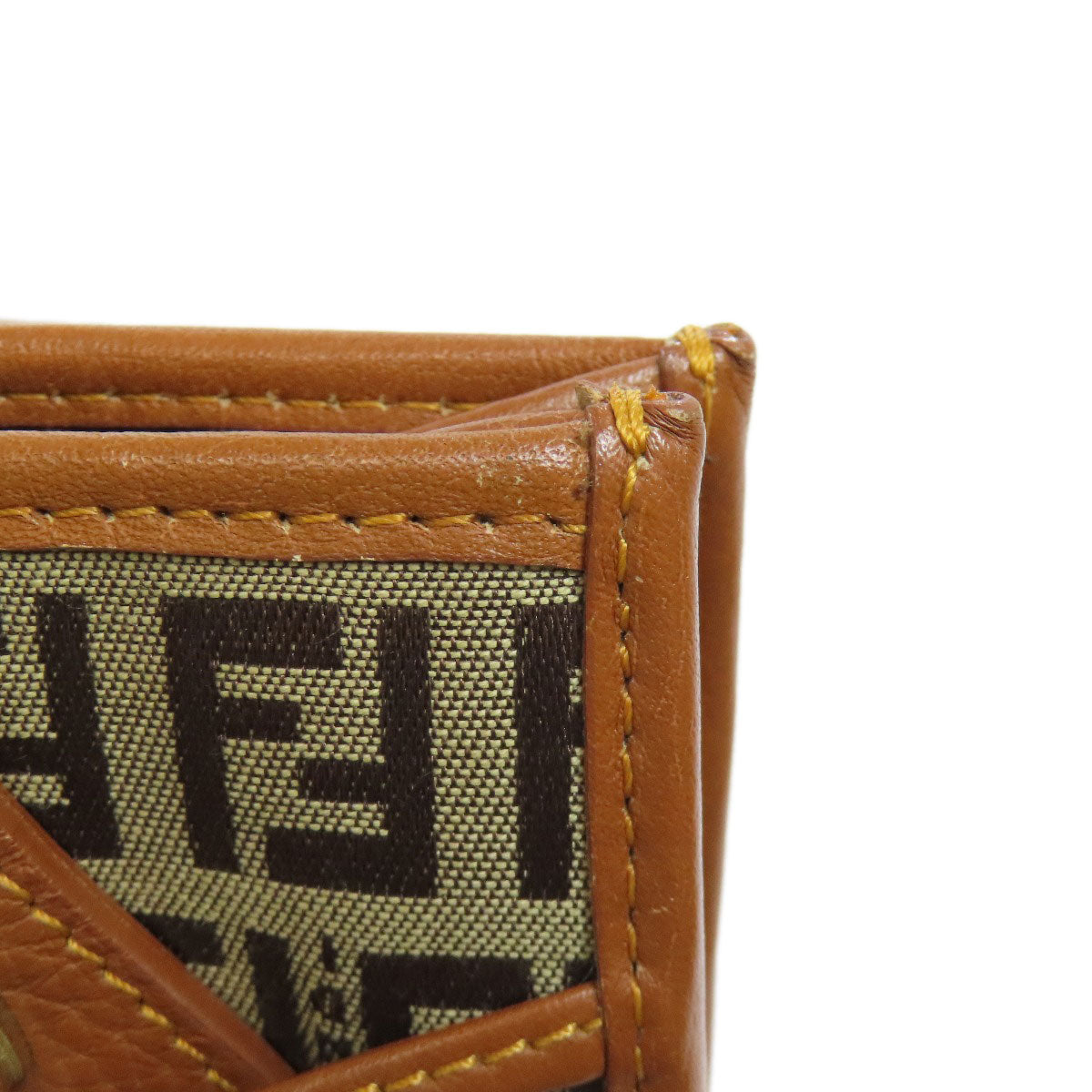 FENDI Handbag canvas Brown Zucca Pattern
