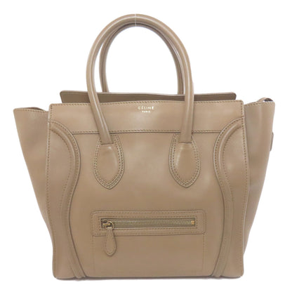 CELINE Handbag leather Brown Luggage mini Women Used Authentic