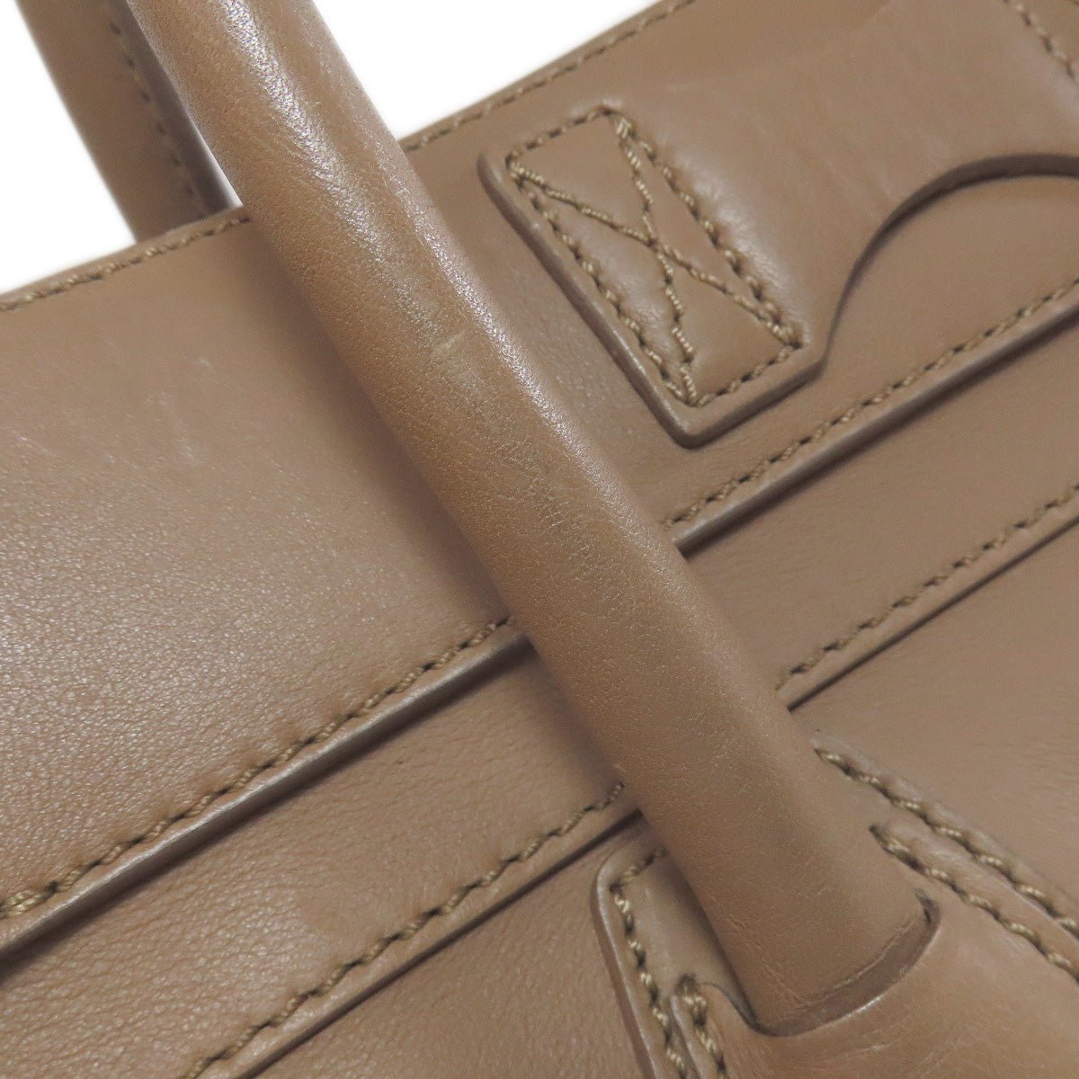CELINE Handbag leather Brown Luggage mini Women Used Authentic