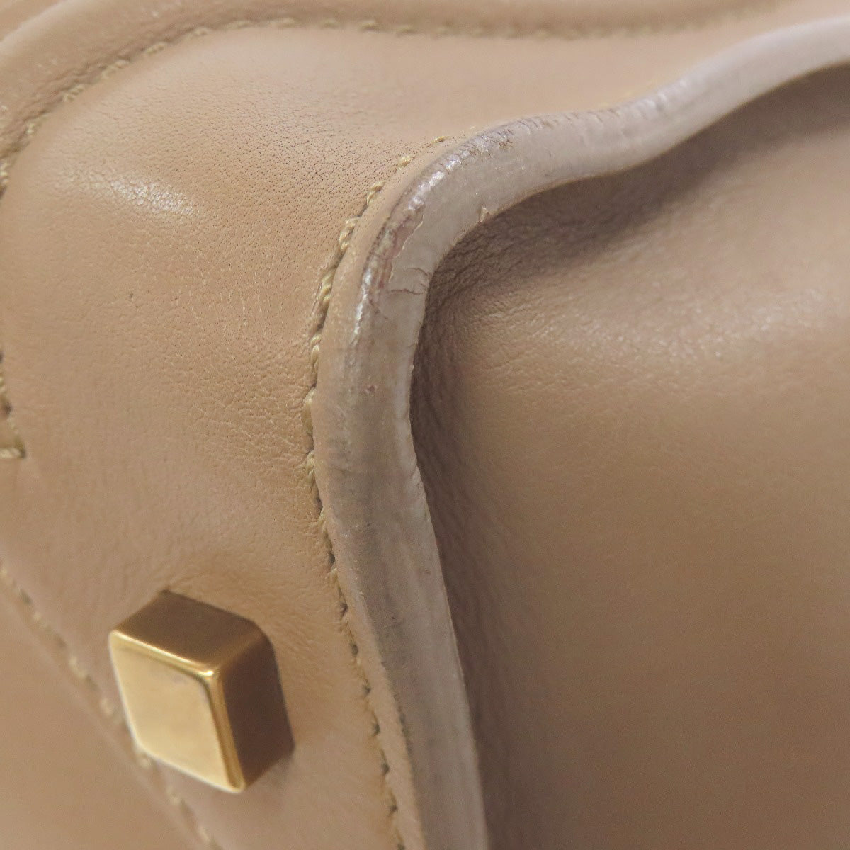 CELINE Handbag leather Brown Luggage mini Women Used Authentic