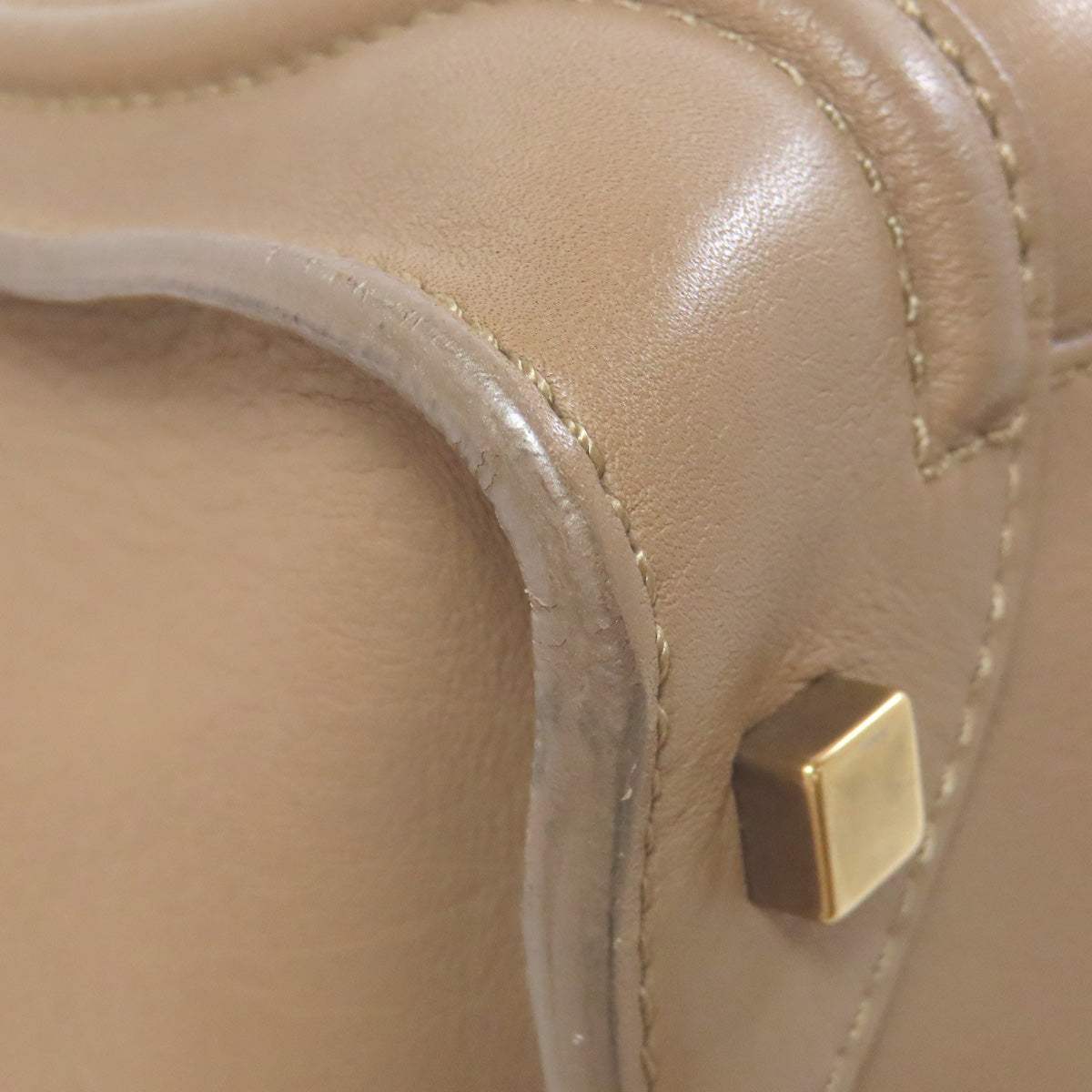 CELINE Handbag leather Brown Luggage mini Women Used Authentic