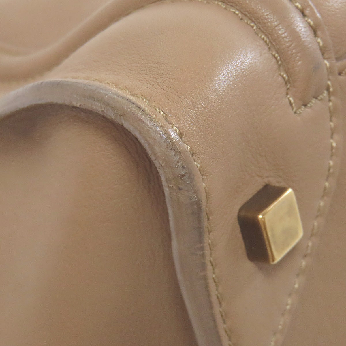 CELINE Handbag leather Brown Luggage mini Women Used Authentic