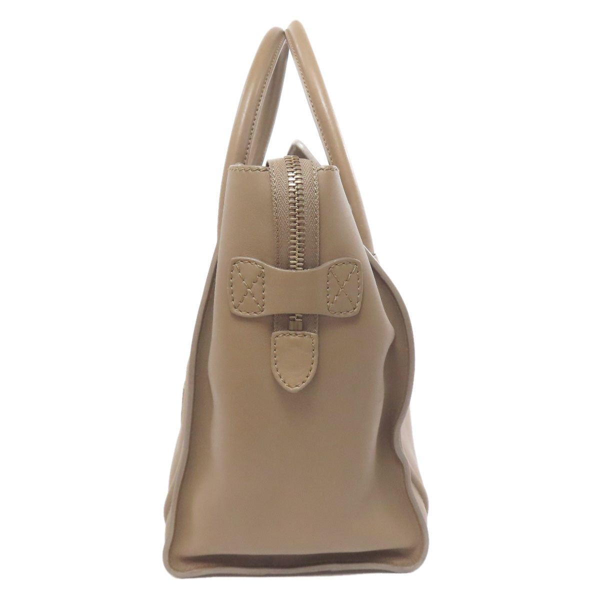 CELINE Handbag leather Brown Luggage mini Women Used Authentic