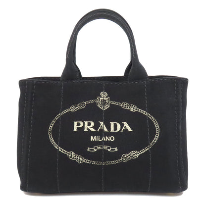 PRADA Handbag canvas black Canapa mini