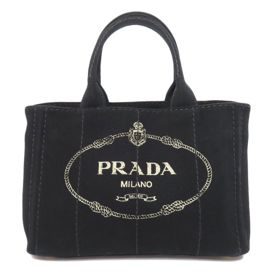 PRADA Handbag canvas black Canapa mini