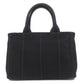 PRADA Handbag canvas black Canapa mini