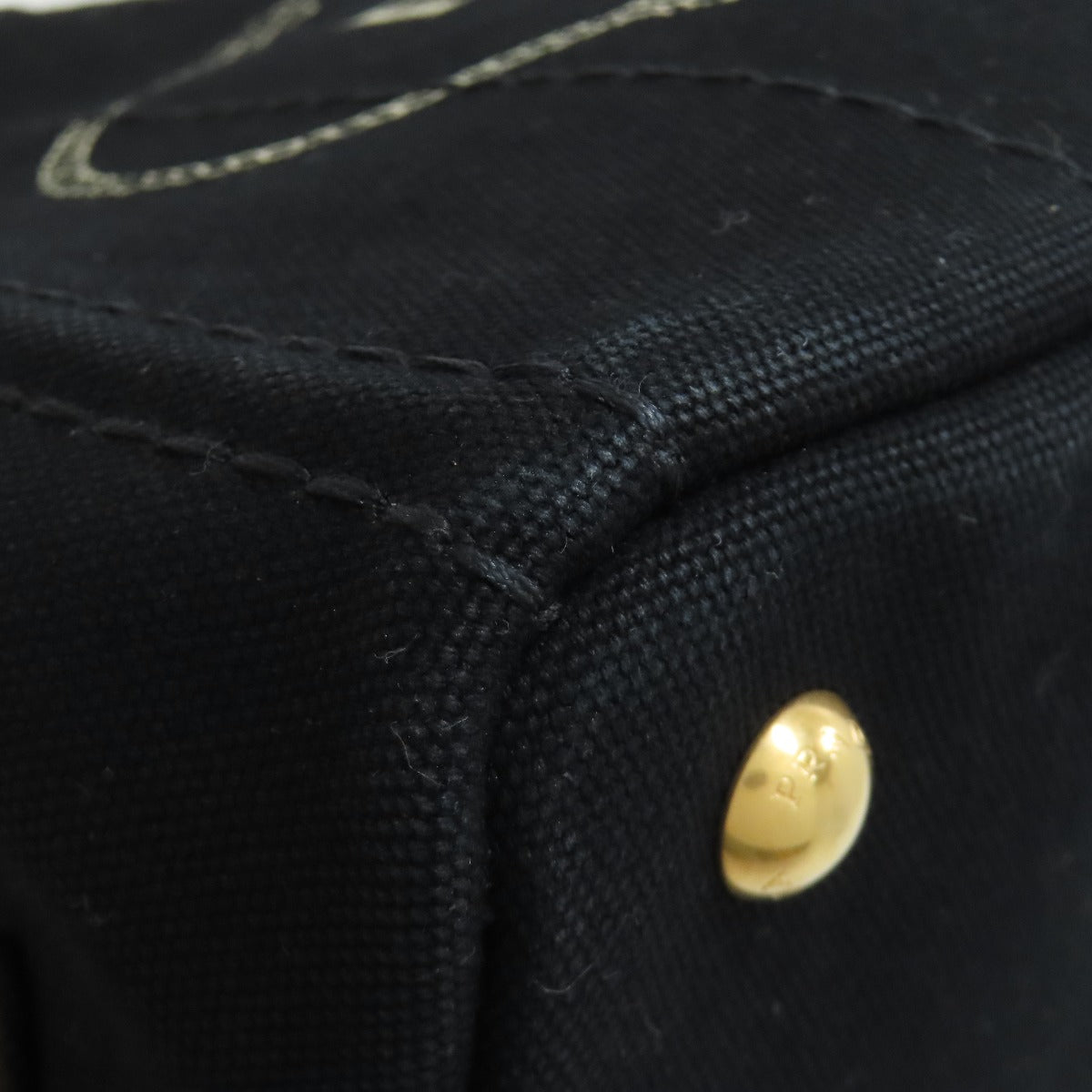 PRADA Handbag canvas black Canapa mini