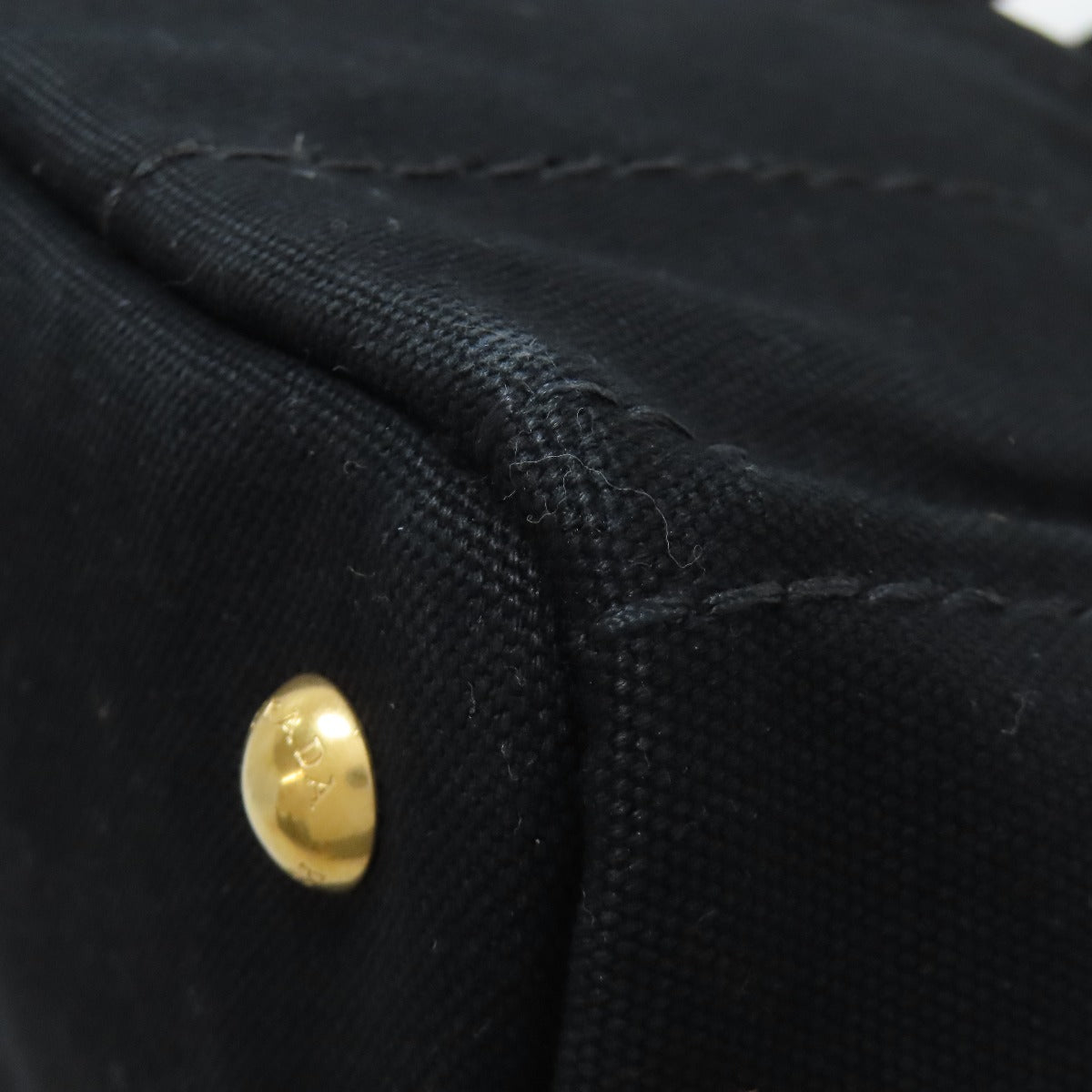 PRADA Handbag canvas black Canapa mini
