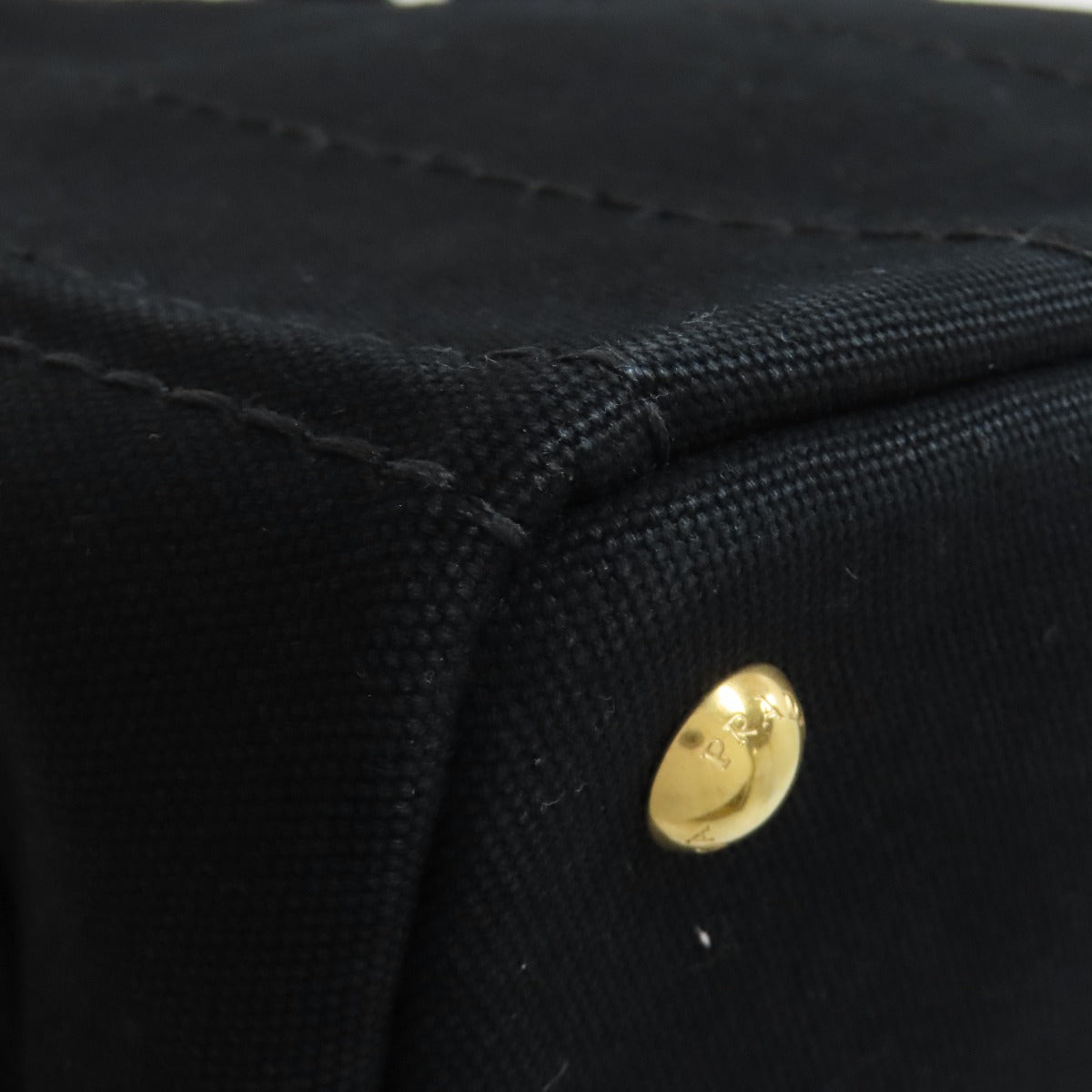 PRADA Handbag canvas black Canapa mini