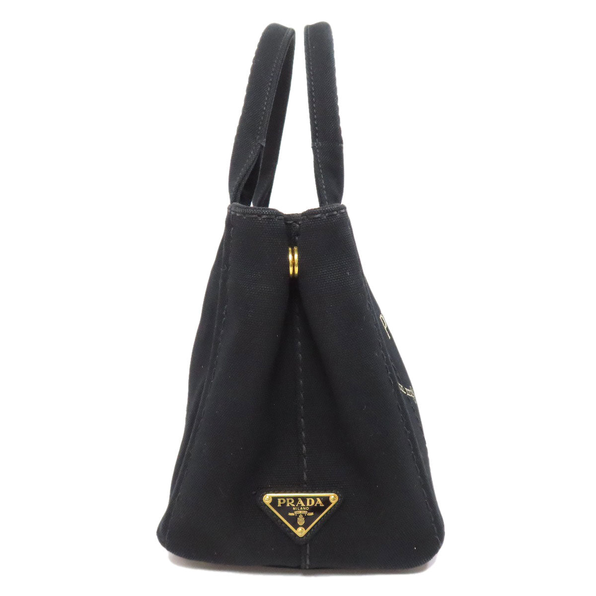 PRADA Handbag canvas black Canapa mini