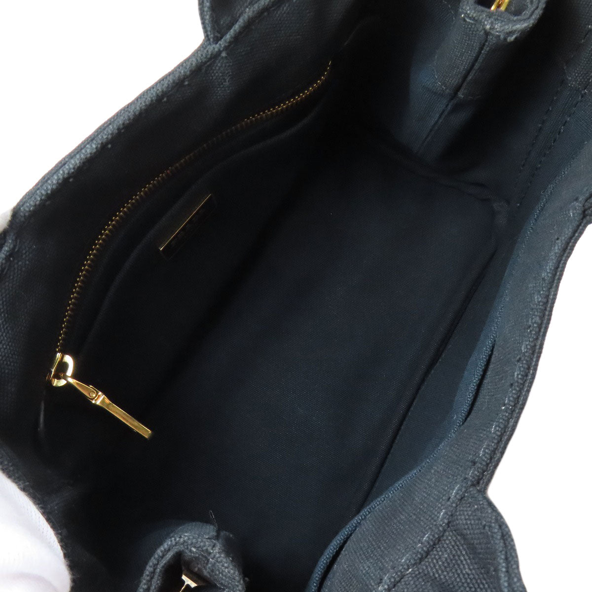 PRADA Handbag canvas black Canapa mini