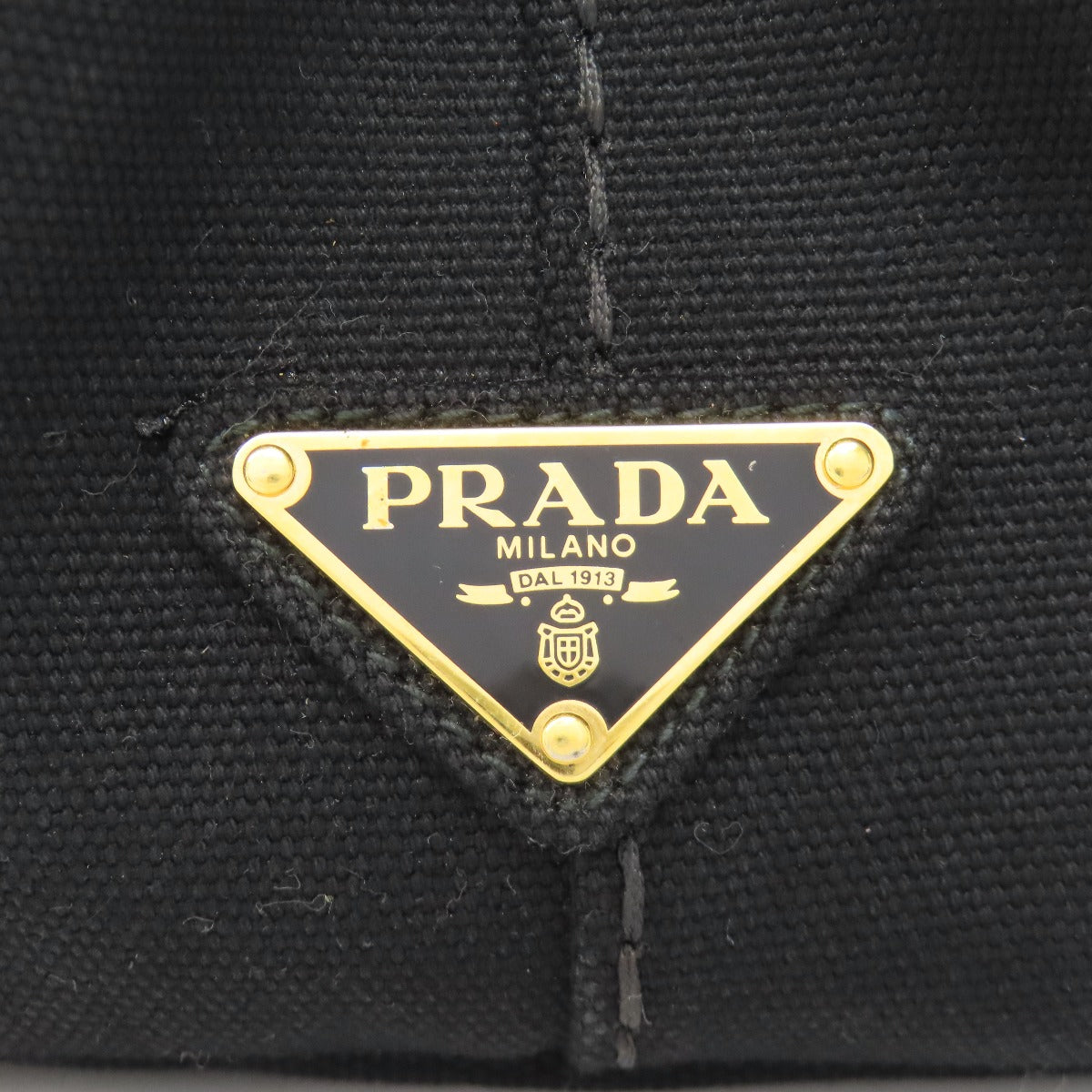 PRADA Handbag canvas black Canapa mini