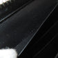 GUCCI Long Wallet Purse 307987 leather black Zip Around GG Signature Shima Women Used Authentic