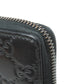 GUCCI Long Wallet Purse 307987 leather black Zip Around GG Signature Shima Women Used Authentic
