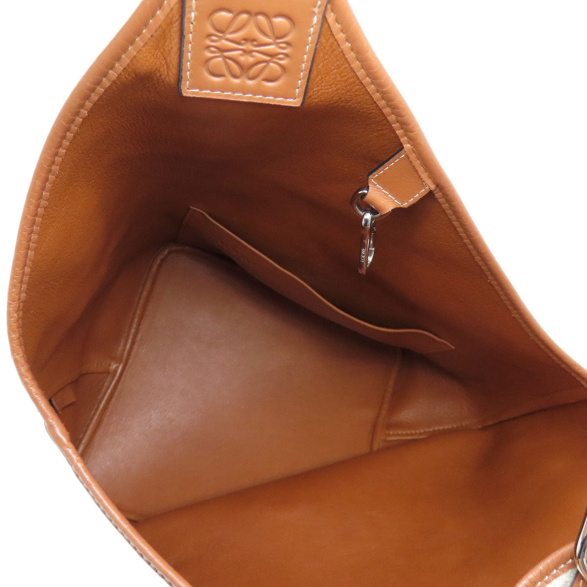 LOEWE Shoulder Bag canvas white one belt balloon bag
