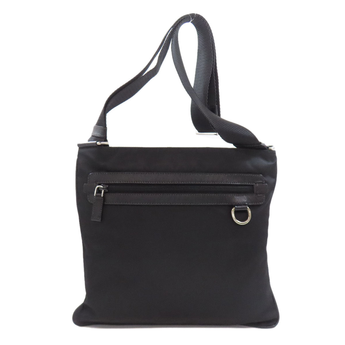PRADA Shoulder Bag VA0340 Nylon black logoMetal Women Used Authentic