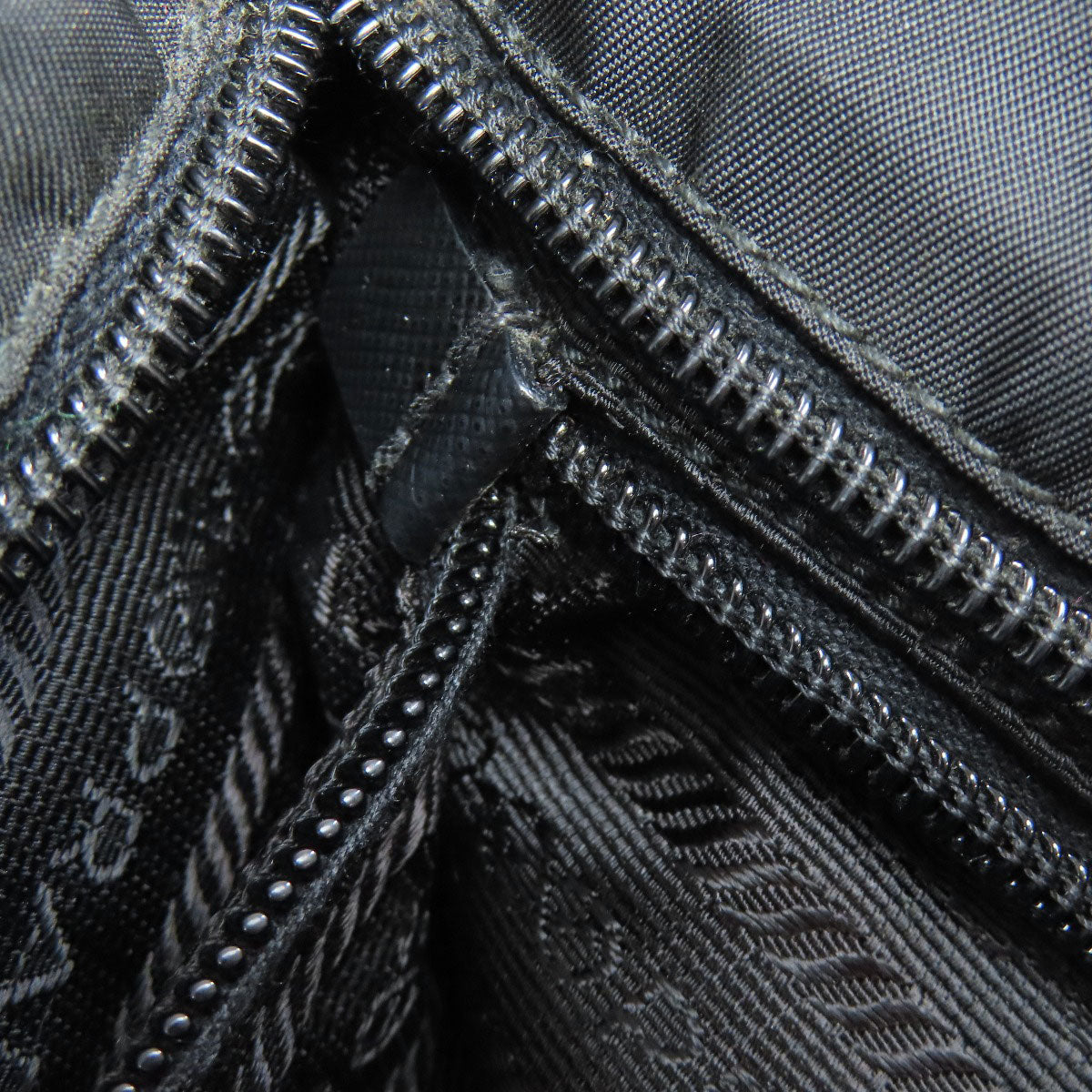 PRADA Shoulder Bag VA0340 Nylon black logoMetal Women Used Authentic